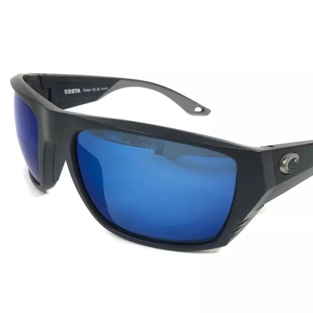 NEW COSTA Finlet 6S9118 911801 – Matte Black Frame Blue Mirror Polarized